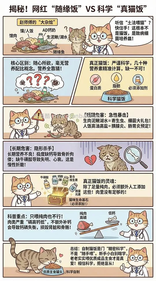 【科普】养猫科普漫画，持续更新中（1.20更新熟自制、猫饭、猫粮营养值计算） - 线报酷