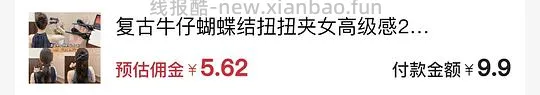 反薅一个蝴蝶结扭扭夹 - 线报酷