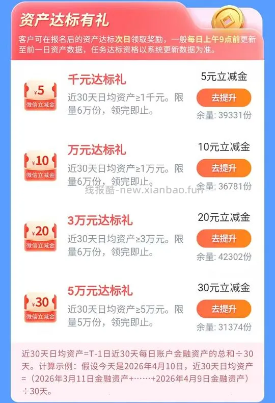 5w放交行 30天得190r  年化4 - 线报酷