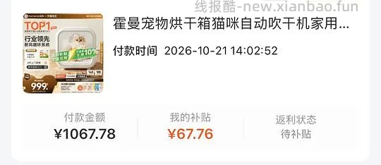 霍曼烘干箱PD62💰650 - 线报酷