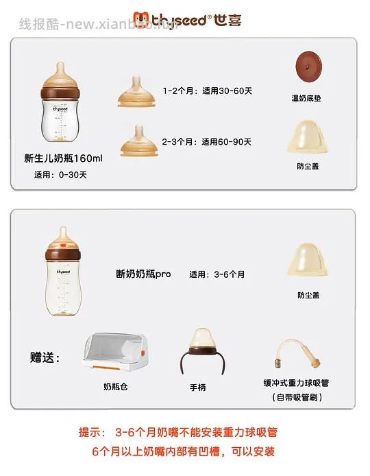 母婴 刷券 世喜奶瓶套装228入手 - 线报酷