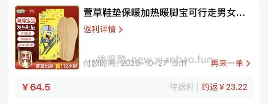 发热鞋垫 5.2 r 25 双 - 线报酷